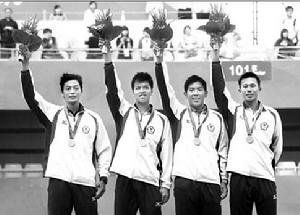 中华台北队夺得广州亚运会男子网球团体冠军。