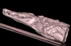3D鳄鱼木乃伊侧视图